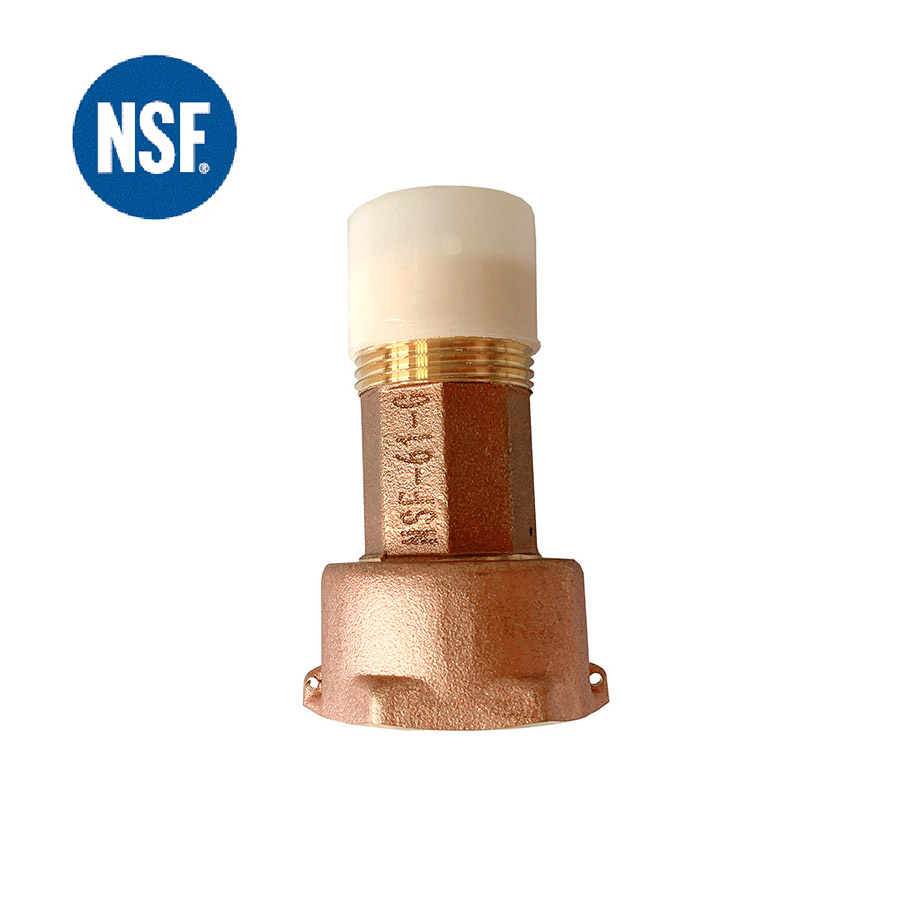 Accoppiamento per contatore dell'acqua in ottone o bronzo a basso contenuto di piombo da 1/2''-2'' approvato NSF